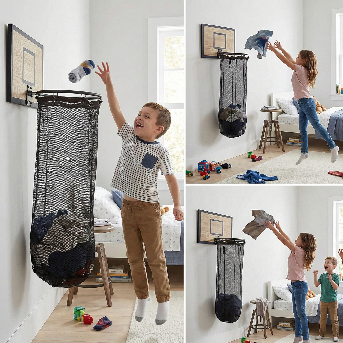 Laundry Hoop - Over Door Basketball Hamper Laundry Hoop