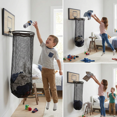 Laundry Hoop - Over Door Basketball Hamper Laundry Hoop