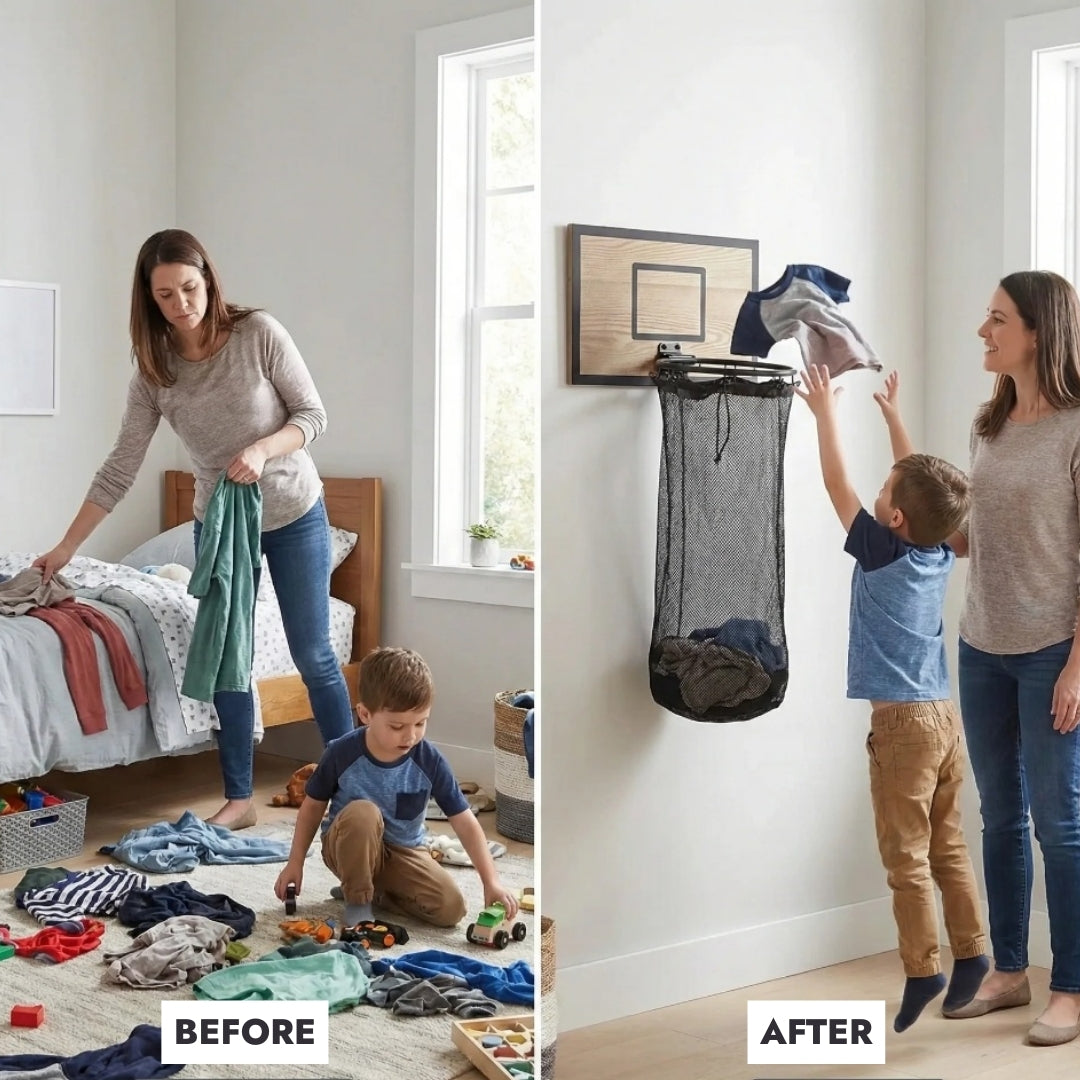 Laundry Hoop - Over Door Basketball Hamper Laundry Hoop