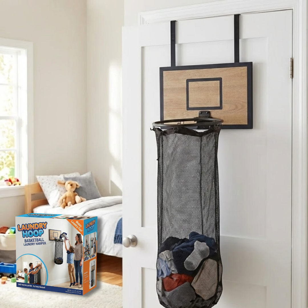 Laundry Hoop - Over Door Basketball Hamper Laundry Hoop